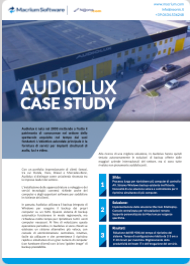 Audiolux Case Sydy - Brochure di 3 pagine in formato A4